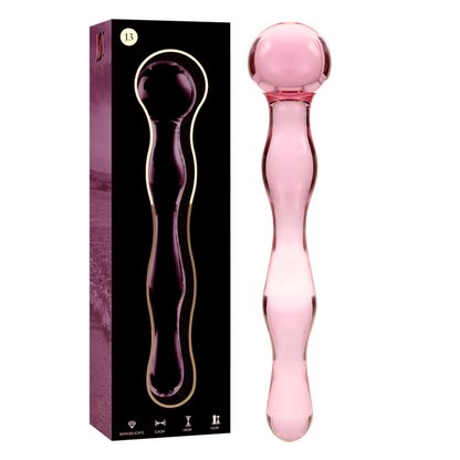 Nebula Series Model 13 Glass Dildo 18 x 3.5cm Pink