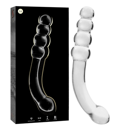 Nebula Series Model 14 Glass Dildo 18.5 x 3cm Clear