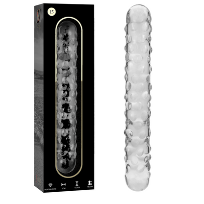 Nebula Series Model 15 Glass Dildo 18.5 x 3cm Clear