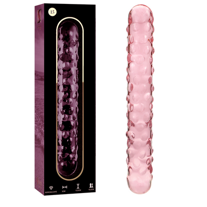 Nebula Series Model 15 Glass Dildo 18.5 x 3cm Pink