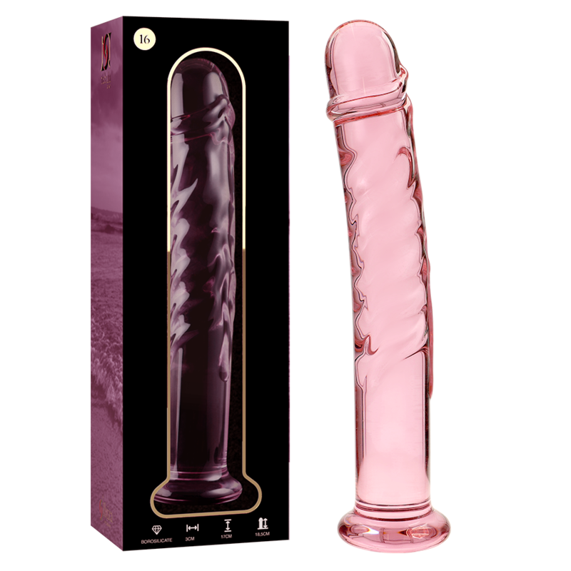 Nebula Series Model 16 Glass Dildo 18.5 x 3cm Pink