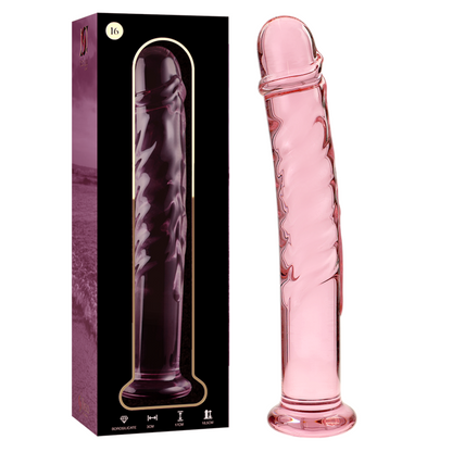 Nebula Series Model 16 Glass Dildo 18.5 x 3cm Pink