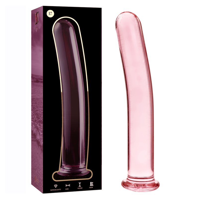 Nebula Series Model 17 Glass Dildo 18.5 x 3cm Pink