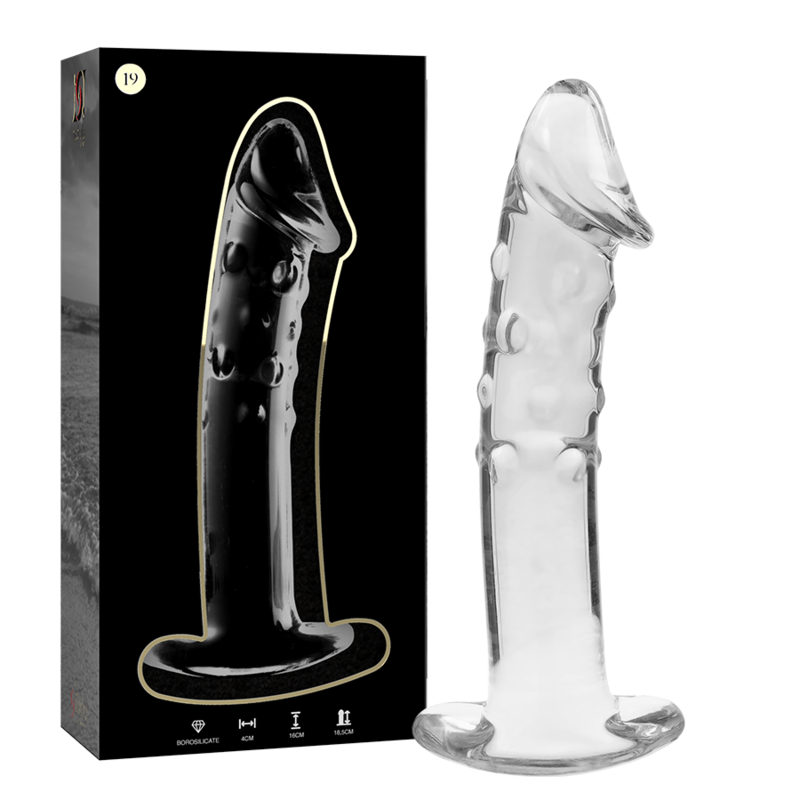 Nebula Series Model 19 Glass Dildo 18.5 x 4cm Clear