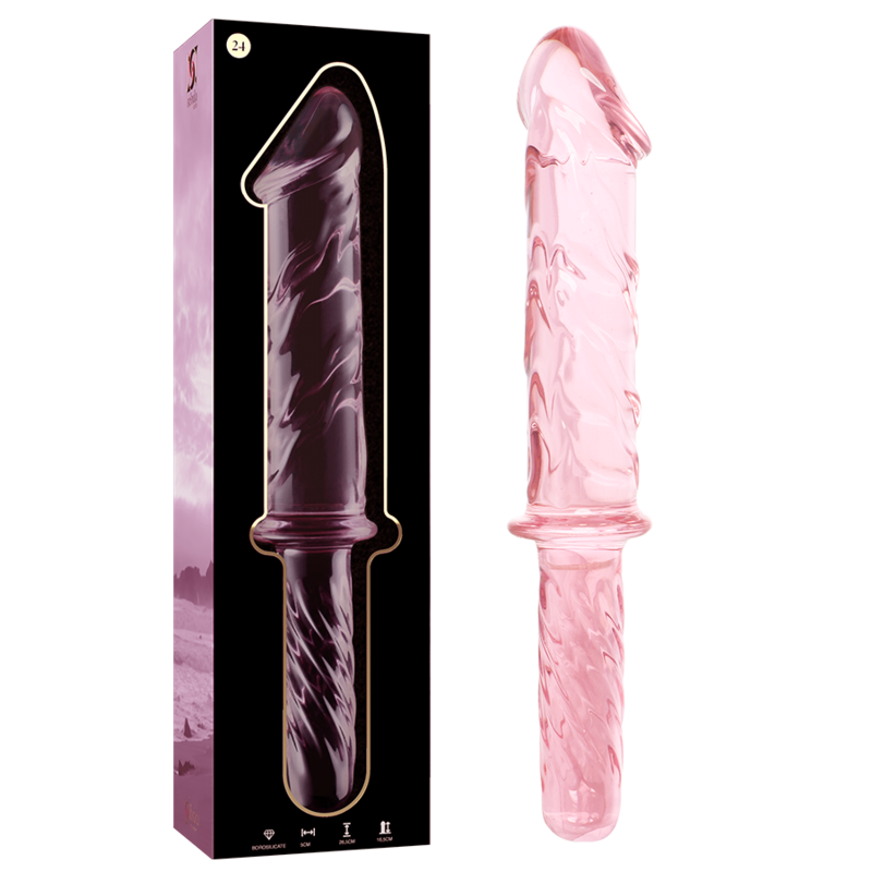 Nebula Series Model 24 Glass Dildo 28.5 x 5cm Pink