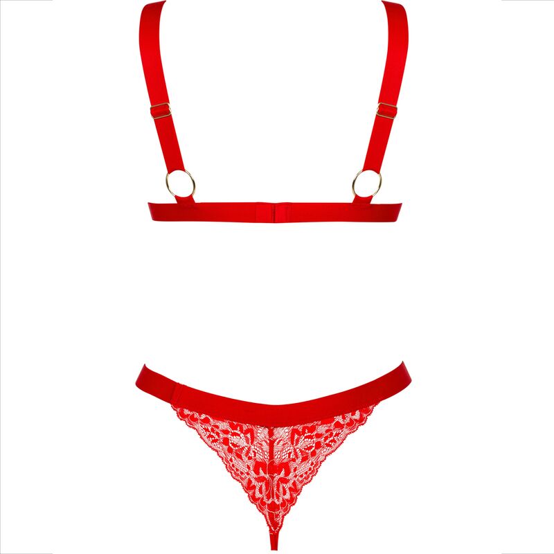 Obsessive Elianes Red Lacy Heart Set