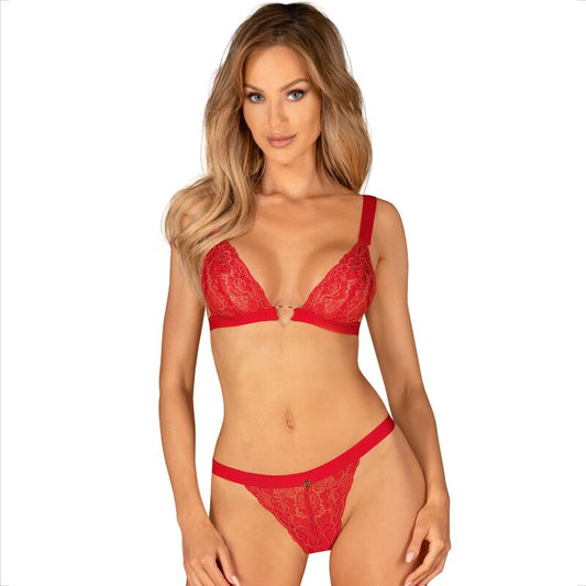 Obsessive Elianes Red Lacy Heart Set