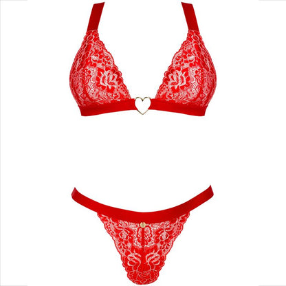 Obsessive Elianes Red Lacy Heart Set