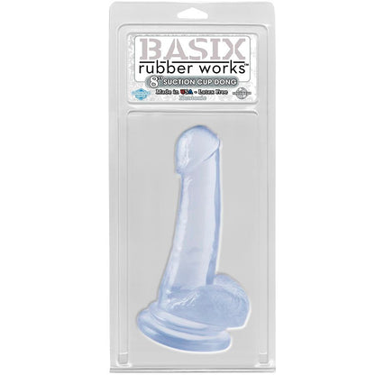 Basix Transparent PVC Suction Cup Dildo 18cm