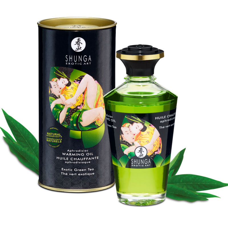 Shunga Aphrodisiac Warming Oil Exotic Green Tea 100ml