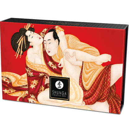 Shunga Edible Massage Powder Kit Sparkling Strawberry Wine