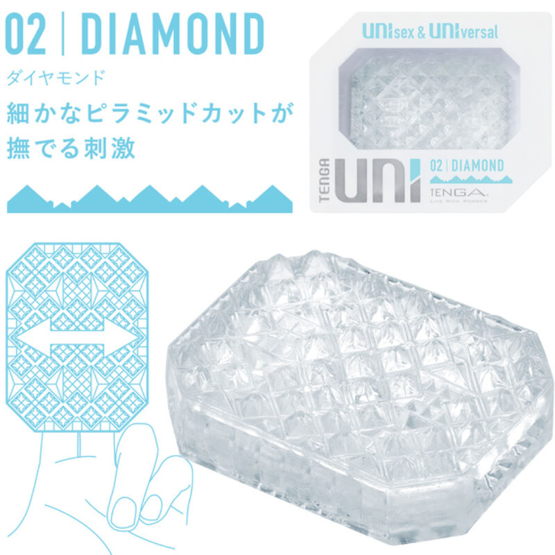 Tenga Uni Diamond Textured Finger Sleeve Stroker