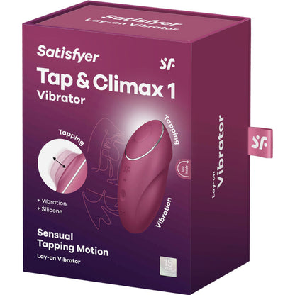 Satisfyer Tap & Climax 1 Lay-On Vibrator Red