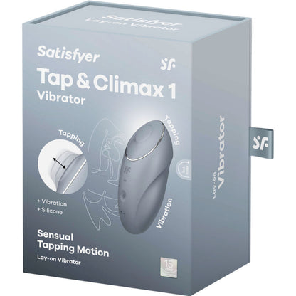 Satisfyer Tap & Climax 1 Lay-On Vibrator Grey