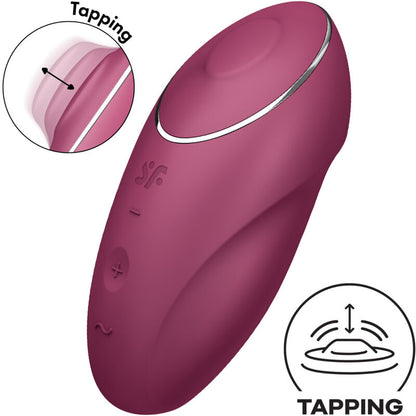 Satisfyer Tap & Climax 1 Lay-On Vibrator Red