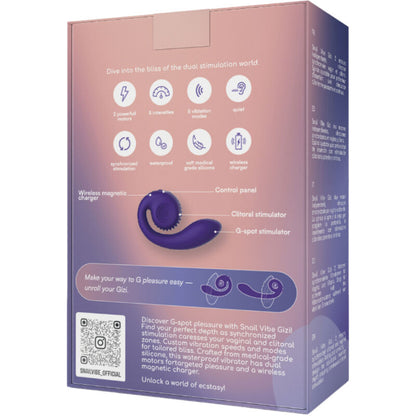 Snail Vibe Gizi Silicone Dual Stimulation Vibrator Purple