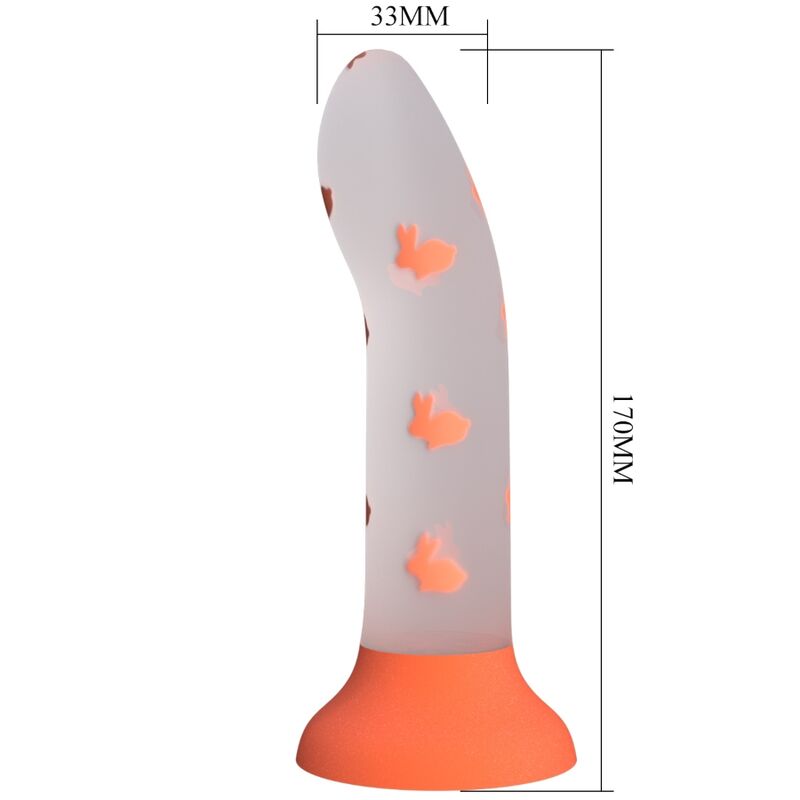 Pretty Love Magical Nightfall Silicone Dildo Luminous Orange