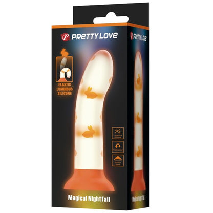 Pretty Love Magical Nightfall Silicone Dildo Luminous Orange