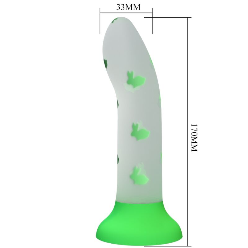 Pretty Love Romantic Rendezvous Silicone Dildo Luminous Green