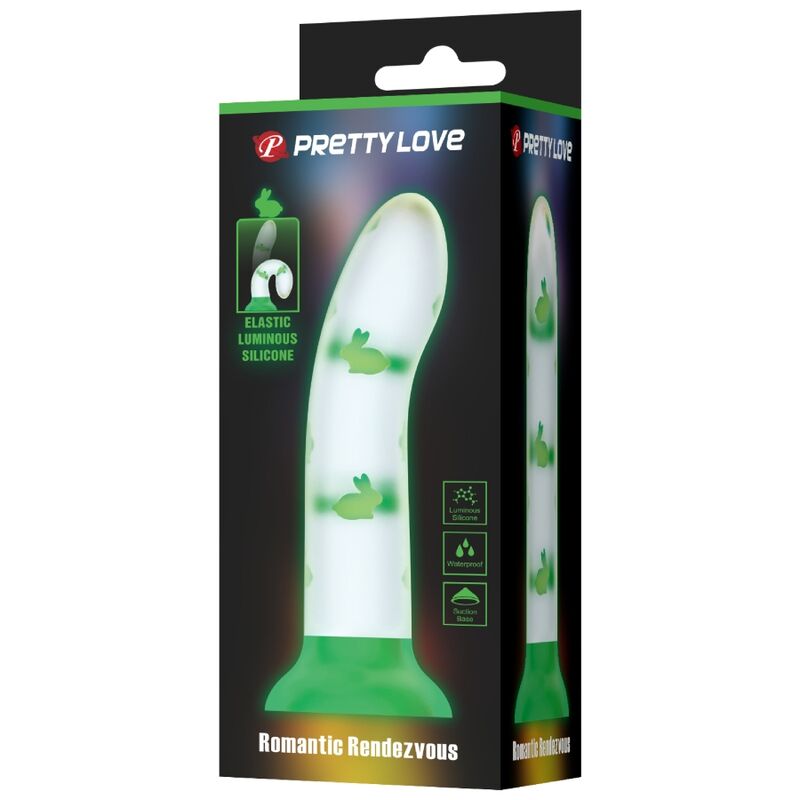 Pretty Love Romantic Rendezvous Silicone Dildo Luminous Green