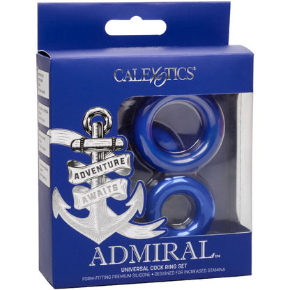 CalExotics Admiral Cock Ring Set Blue