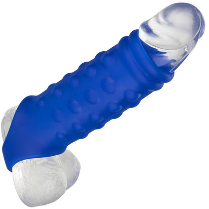 CalExotics Admiral Beaded Penis Extension Blue