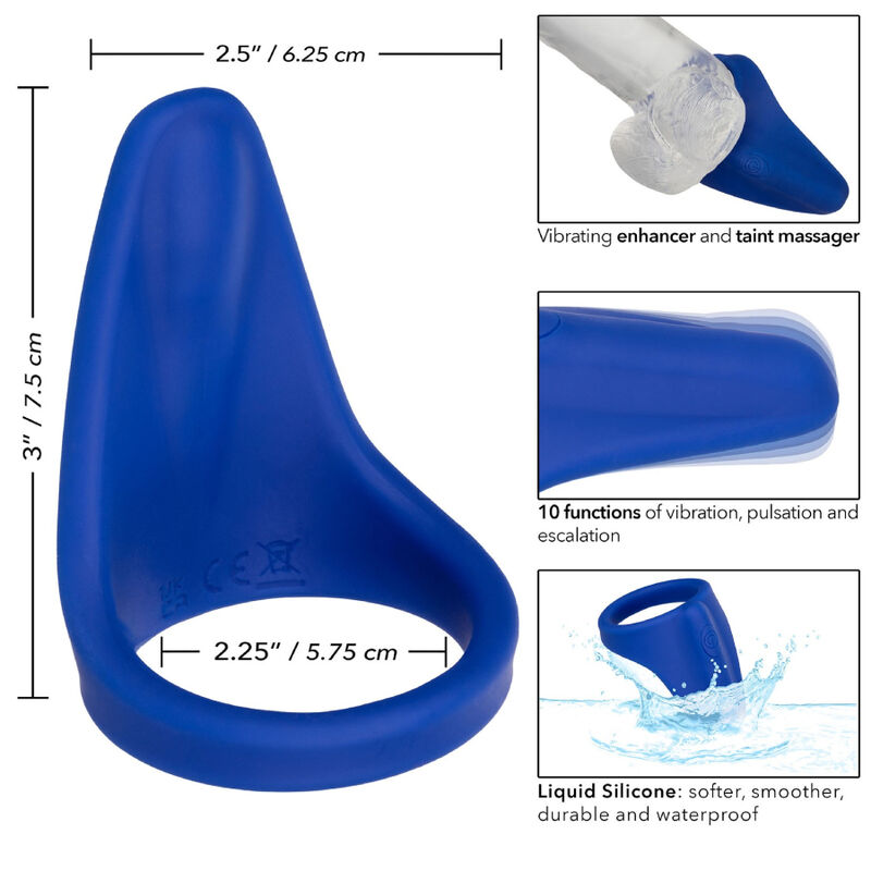 CalExotics Admiral Vibrating Silicone Perineum Massager Ring