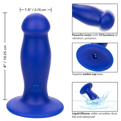 CalExotics Admiral Vibrating First Mate Anal Plug Blue