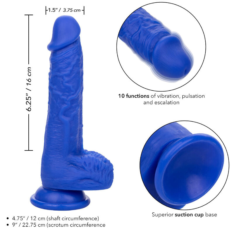 CalExotics Admiral Sailor Vibrating Silicone Dildo Blue