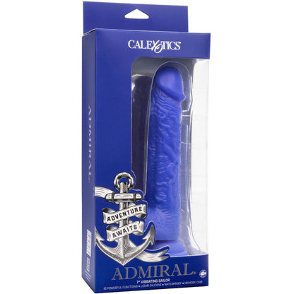 CalExotics Admiral Sailor Vibrating Silicone Dildo Blue