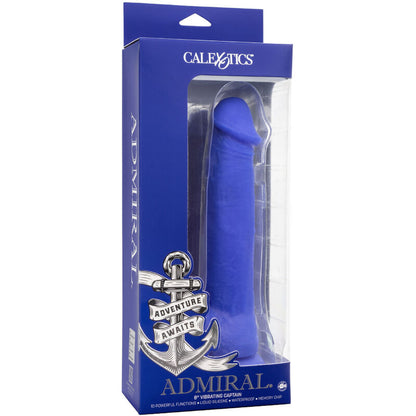 CalExotics Admiral Captain Vibrating Silicone Dildo Blue