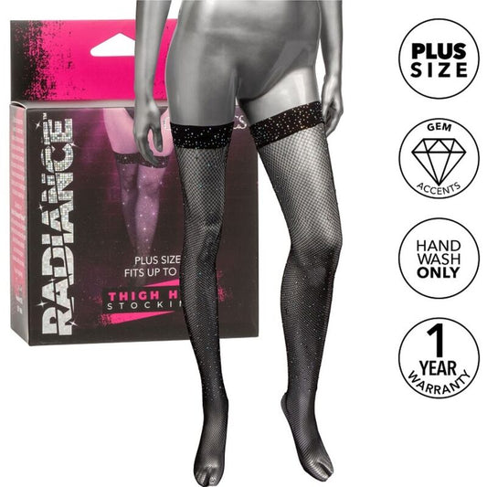 CalExotics Radiance Plus Size Thigh High Stockings