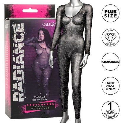 CalExotics Radiance Plus Size Crotchless Full Bodysuit