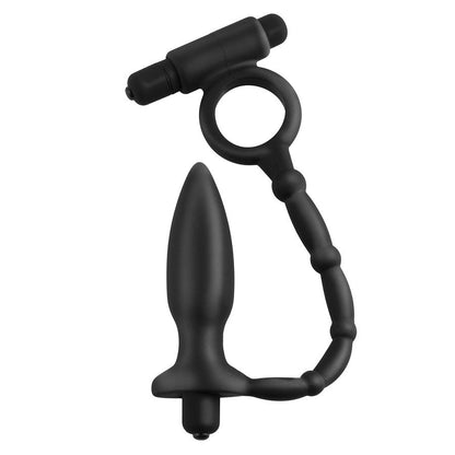 Anal Fantasy Ass-Kicker Vibrating Butt Plug With Cockring