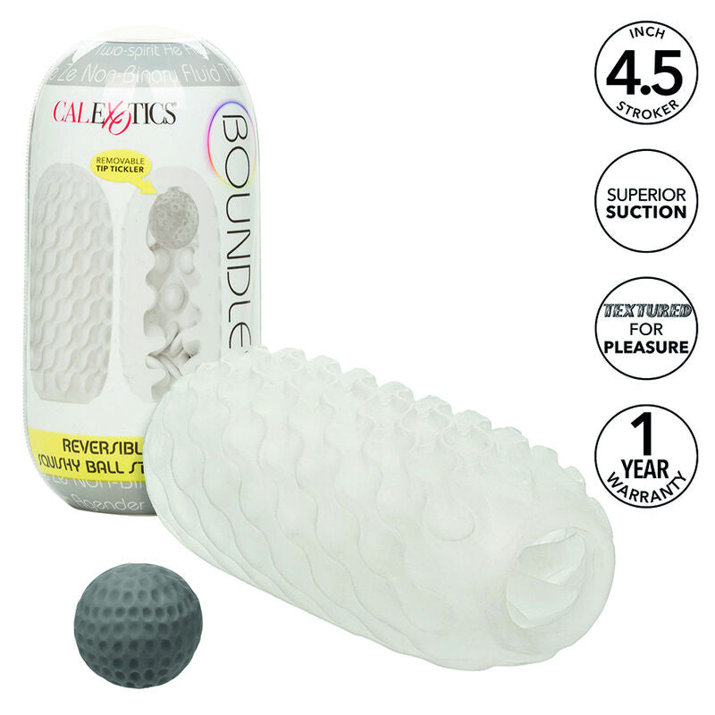 CalExotics Boundless Reversible Squishy Grey Ball Stroker