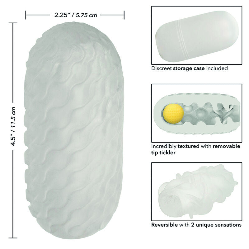 CalExotics Boundless Reversible Squishy Yellow Ball Stroker