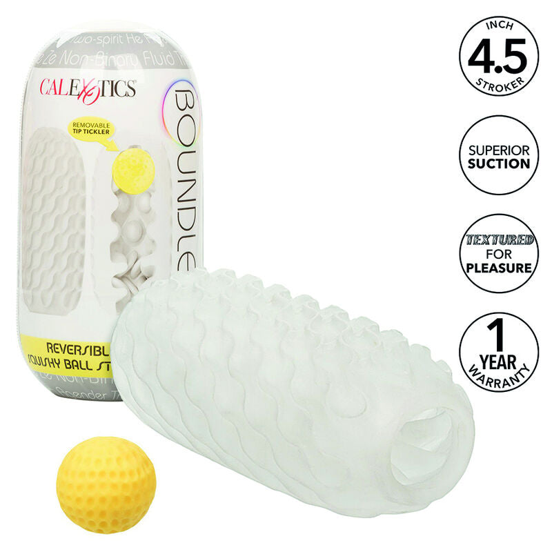 CalExotics Boundless Reversible Squishy Yellow Ball Stroker