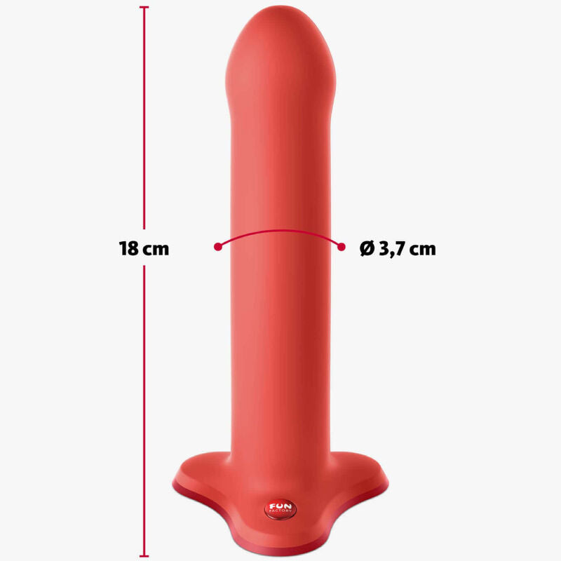 Fun Factory Magnum Flexible Silicone Dildo Flashy Coral