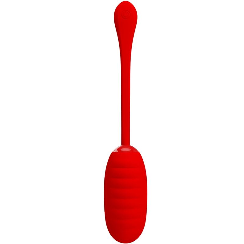 Pretty Love Kirk Ribbed Vibrating Egg Red