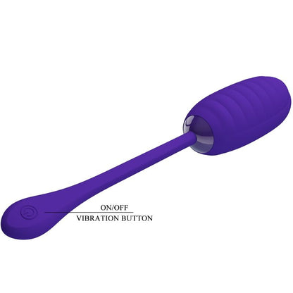 Pretty Love Kirk Ribbed Vibrating Egg Purple