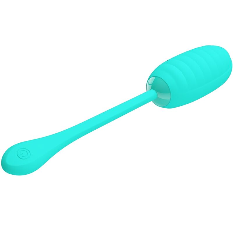 Pretty Love Kirk Ribbed Vibrating Egg Aqua