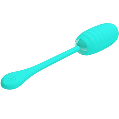 Pretty Love Kirk Ribbed Vibrating Egg Aqua