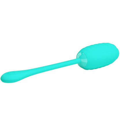 Pretty Love Kirk Ribbed Vibrating Egg Aqua