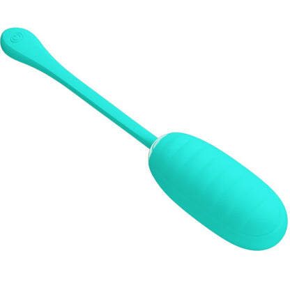 Pretty Love Kirk Ribbed Vibrating Egg Aqua