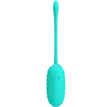 Pretty Love Kirk Ribbed Vibrating Egg Aqua