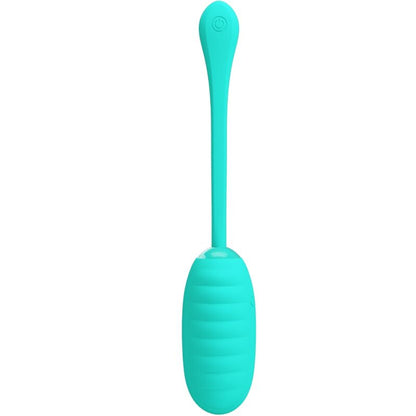 Pretty Love Kirk Ribbed Vibrating Egg Aqua