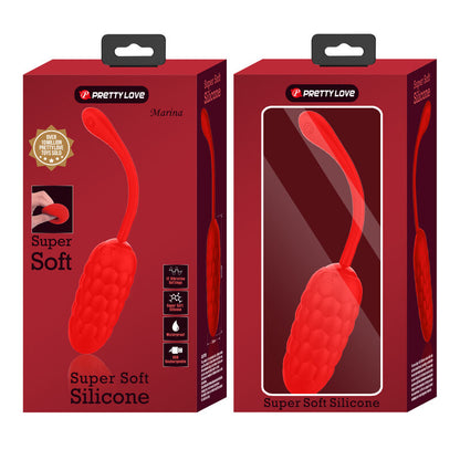 Pretty Love Marina Vibrating Textured Egg Red