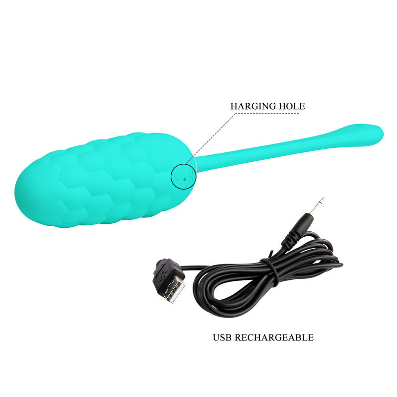 Pretty Love Marina Vibrating Textured Egg Aqua