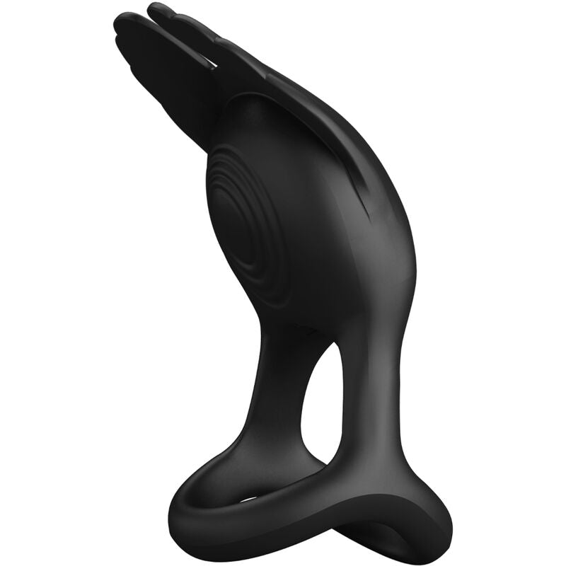 Pretty Love Silas Vibrating Silicone Penis Ring Black