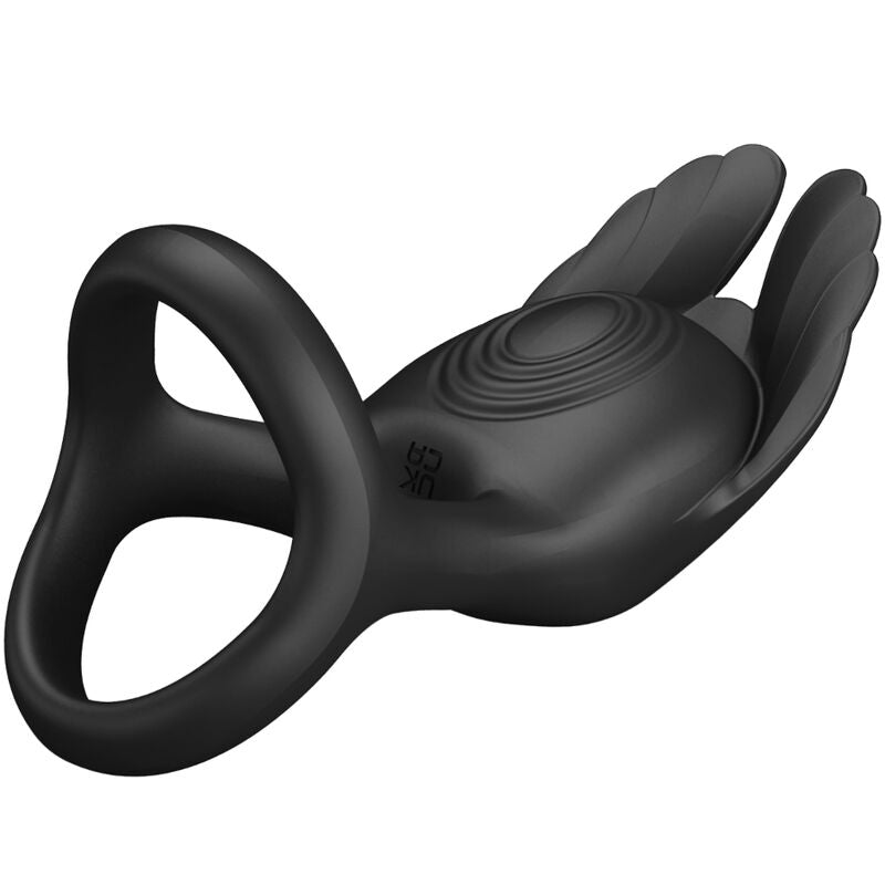 Pretty Love Silas Vibrating Silicone Penis Ring Black